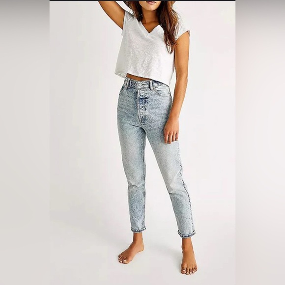 We The Free by Free People High Rise Acid Wash Skinny Jeans - Picture 6 of 11